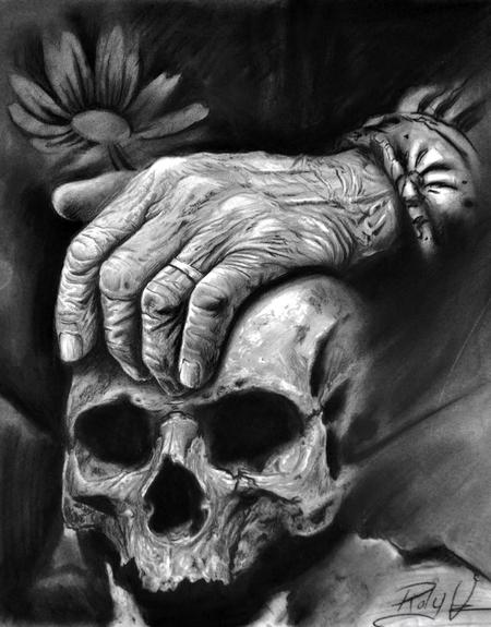 Tattoos - Hand on skull - 89401