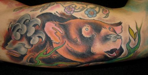 Joshua Bowers - bear tattoo