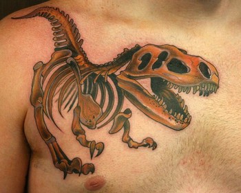 Looking for unique Joshua Bowers Tattoos?  T-Rex skeleton