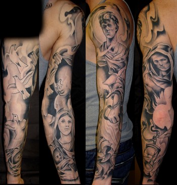 Tattoos Body Part Arm Sleeve angels and protectors