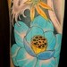 Tattoos - lotus flowers and japanes maple leaves in waves - 49653