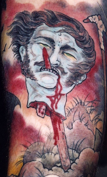 Tattoos - Chris Dingwell - Severed Head on Pole