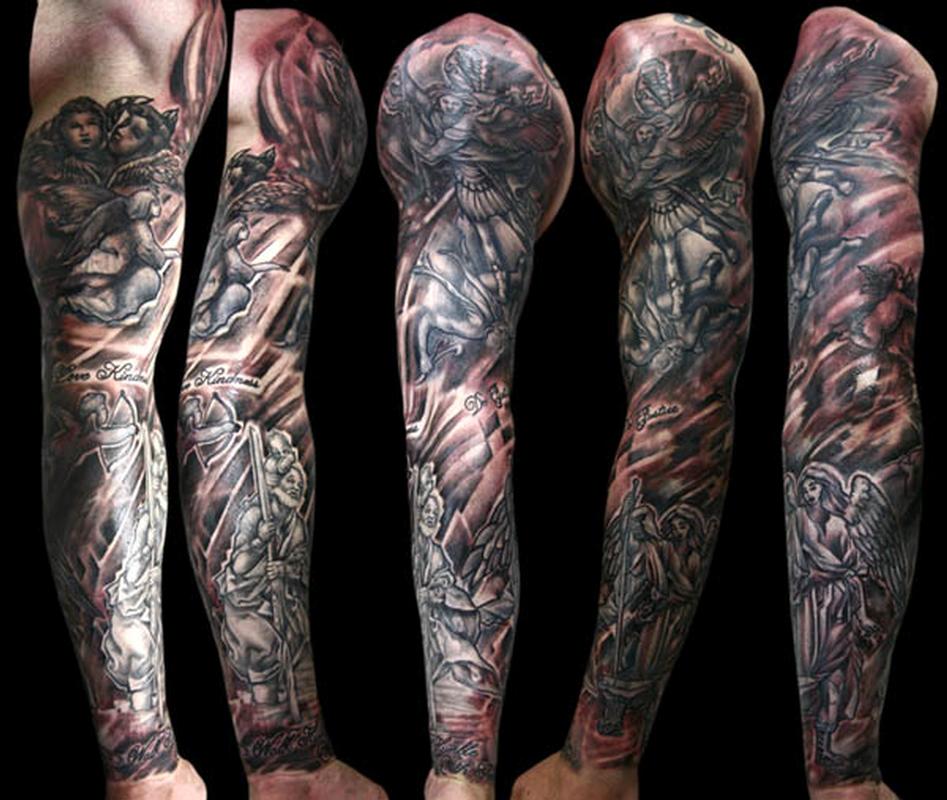 black and grey religious sleeve by marco ventura tattoonow black and grey religious sleeve by marco ventura tattoonow