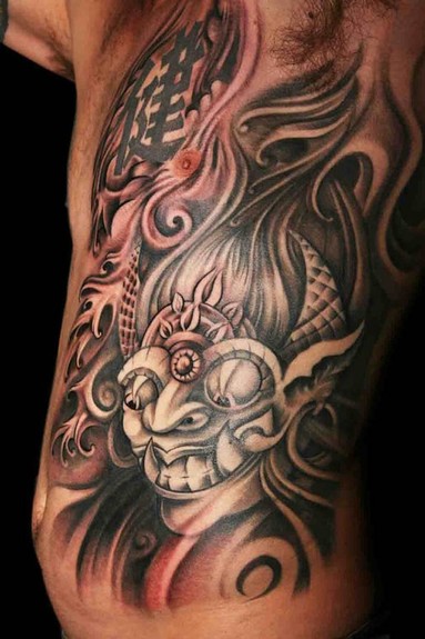 Tattoos Black and Gray Black and Greg Mask