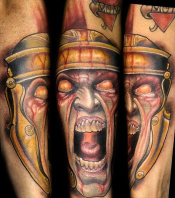 roman soldier tattoo by sean herman tattoonow roman soldier tattoo by sean herman tattoonow