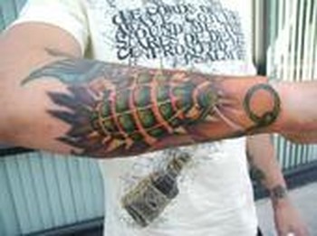 Tattoos - Perry Stratton - Grenade Tattoo