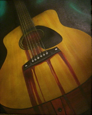 guitar canvas art