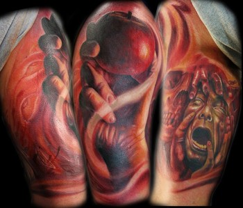 Tattoos - Addiction Half Sleeve - 45846