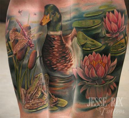 Jesse Rix - Duck tattoo