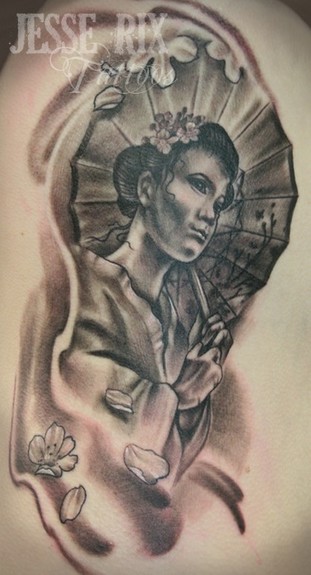 Tattoos Flower tattoos Geisha click to view large image