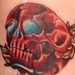 Tattoos - couple of skull using opposing colors - 34737