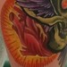 Tattoos - six eyed winged skull with heart view 1 - 34744