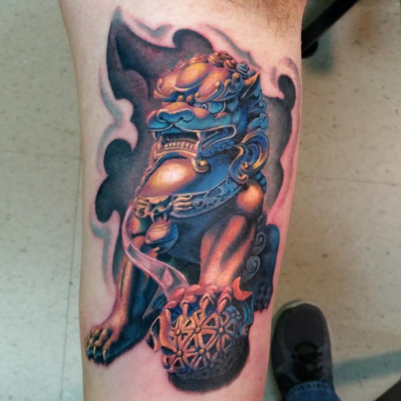 foo dog by mark duhan tattoonow foo dog by mark duhan tattoonow