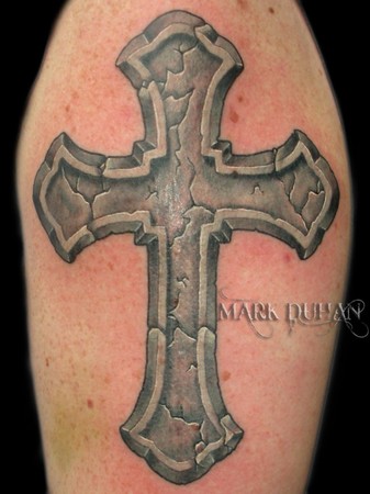Looking for unique Tattoos STONE CROSS Keyword Galleries Black and Gray 