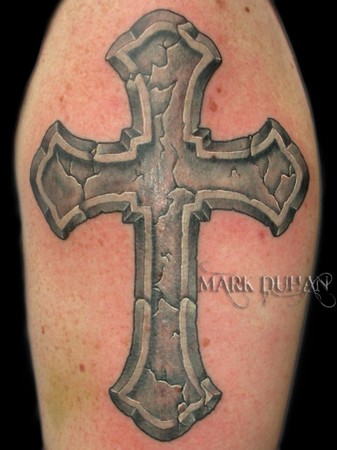 Looking for unique Tattoos STONE CROSS Keyword Galleries Black and Gray