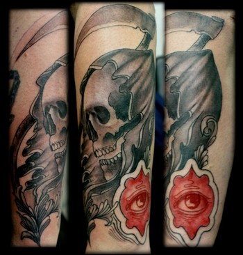 Tattoos - Skull and Red Eye