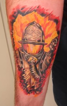 Tim Plumley - firefighter tattoo