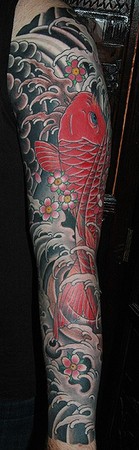 Japanese Wave Sleeve Tattoo