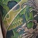 tattoo galleries/ - skull snake and lotus with waves - 34189