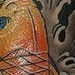 tattoo galleries/ - koi and lotus with water and rocks on hip tattoo