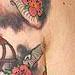 tattoos/ - sakura blossoms and branches..three swallows and open birdcage - 59146