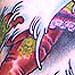 Tattoos - octopus and waves/front view - 10123