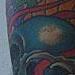 tattoo galleries/ - back view of skull snake and lotus sleeve - 59139