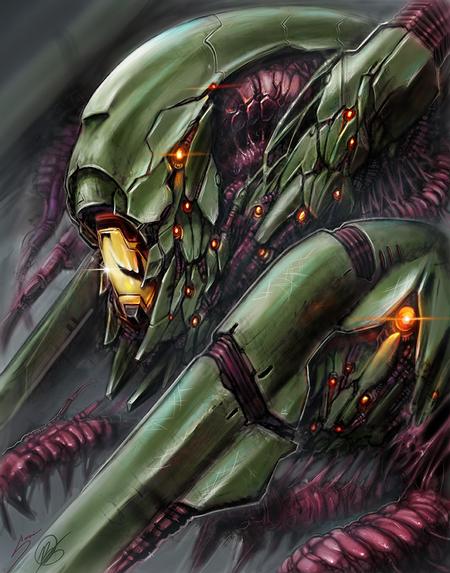 Tattoos - Mech alien collab digital painting with Bob Jones - 120438