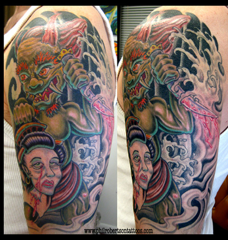 oni tattoos. Tattoos Evil Death. Oni. Now viewing image 6 of 91 previous next