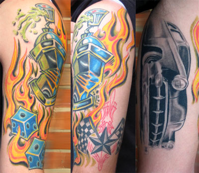 Looking for unique  Tattoos? greasey flames