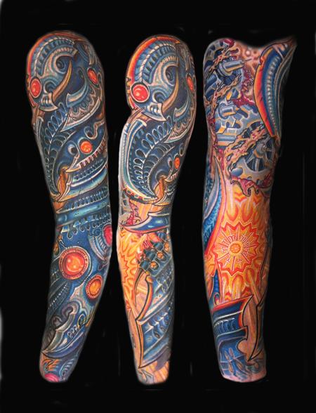 bio mechanical full sleeve tattoo this covered up 2 tattoos