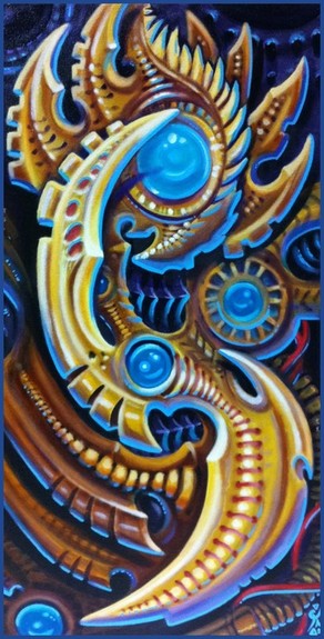 Tattoos - bio mech oil painting - 50957