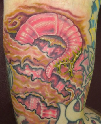 Looking for unique  Tattoos? Fleshy worm rot