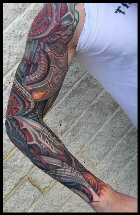 Tattoos - Robotic anime biomech sleeve tattoo - 116676