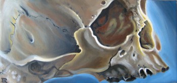 Phil Robertson - Skull oil painting