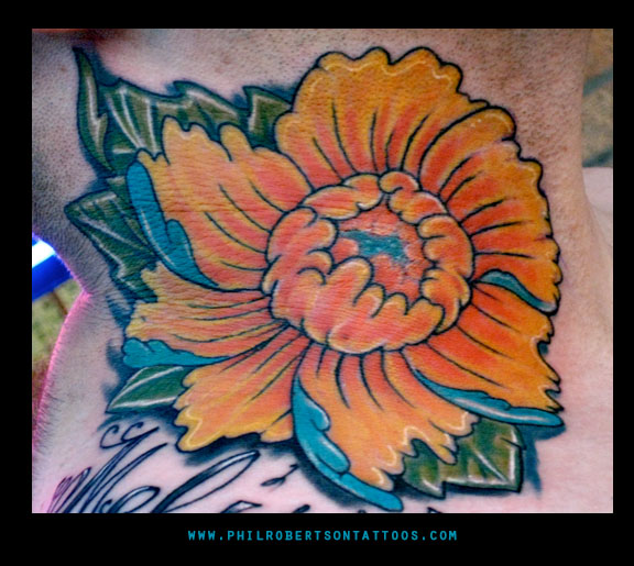 Tattoos - Japanese flower. - 30568