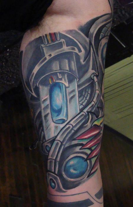 Tattoos Chuck Day BioMechanical Arm Tattoo click to view large image