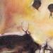 tattoo galleries/ - Skull, Oil on Gesso Board, 8