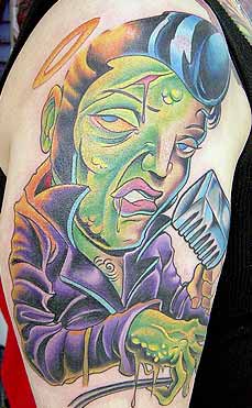 Tattoos - Zombie Elvis - 4479