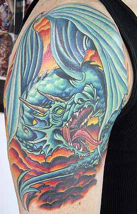 Tattoos - Blue Dragon - 4489