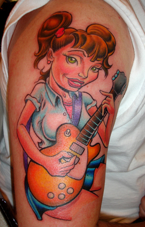 Tattoos - Guitar girl - 12003