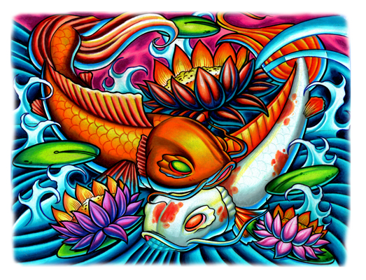 tony ciavarro koi print tattoo tony ciavarro koi print tattoo