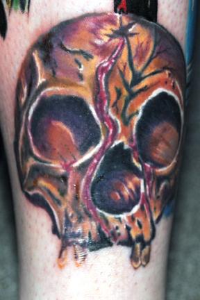 Aran Campas - Bloody Skull tattoo