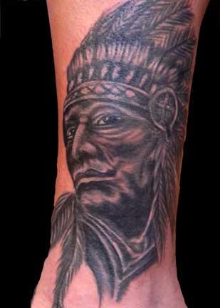 Black and Grey Indian Chief