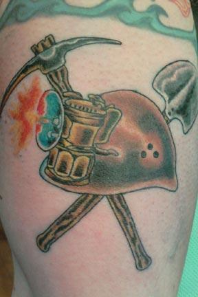 Aran Campas - Coal miner tattoo
