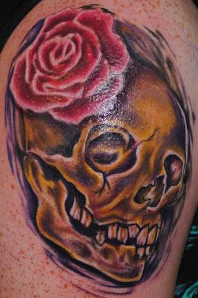 Tattoos Tattoos Sleeve Skull and rose