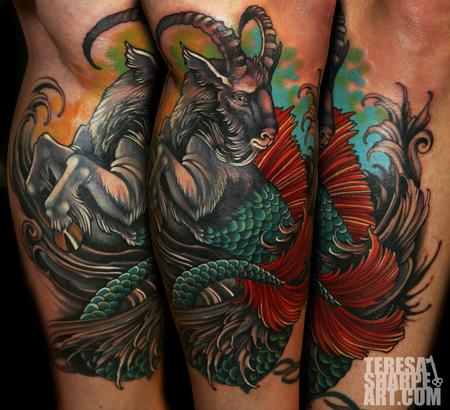 Teresa Sharpe - MerGoat Capricorn Tattoo