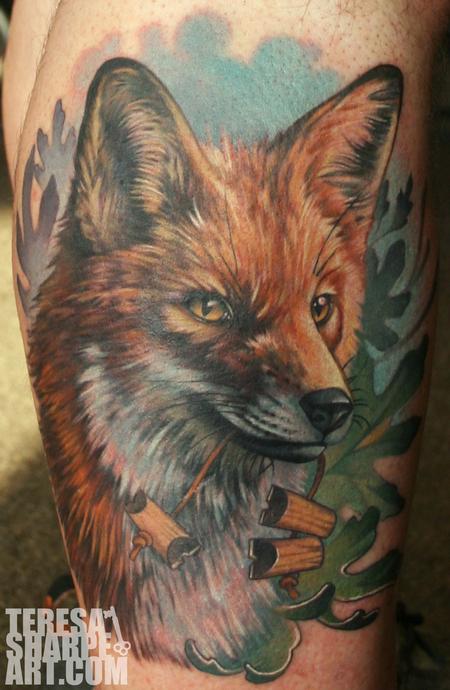 Teresa Sharpe - Boy Scout Fox Woodbage Tattoo