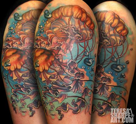 Teresa Sharpe - Jellyfish Half Sleeve