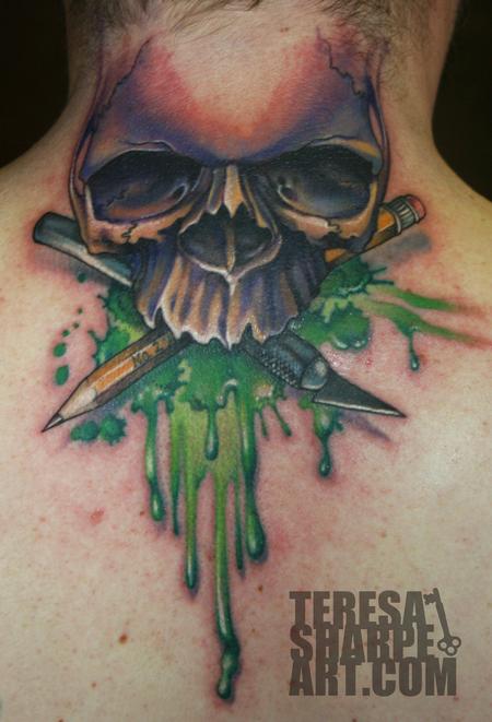 Teresa Sharpe - Art Skull Tattoo